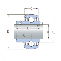 Закрепляемые подшипники UC214 SKF Закрепляемые подшипники UC214 SKF