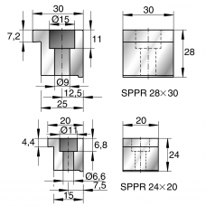 Прихваты SPPR-28x30-LF INA