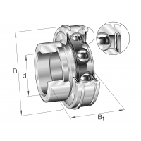 Закрепляемые подшипники RAE40-XL-NPP-NR INA