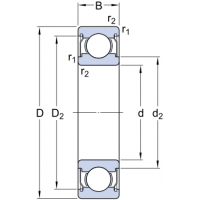 Радиальные шариковые подшипники - W 637/9-2ZS SKF