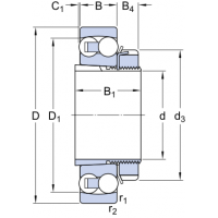 Самоустанавливающиеся шариковые подшипники - BD-1318 K-H 318 SKF